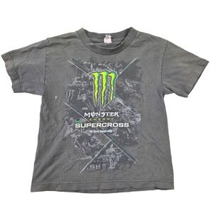 Vintage Monster Energy AMA Supercross FIM World Championship Kids XS T-Shirt